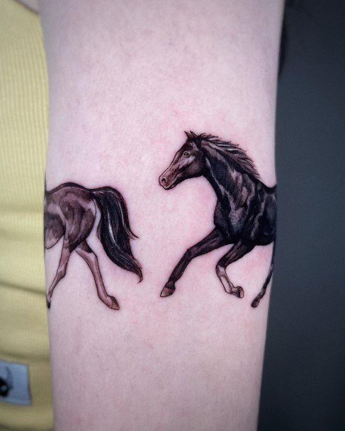 Stellar Body Art Tattoo For Girls Horse