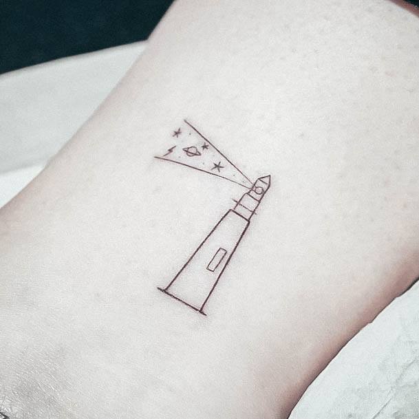 Stellar Body Art Tattoo For Girls Lighthouse