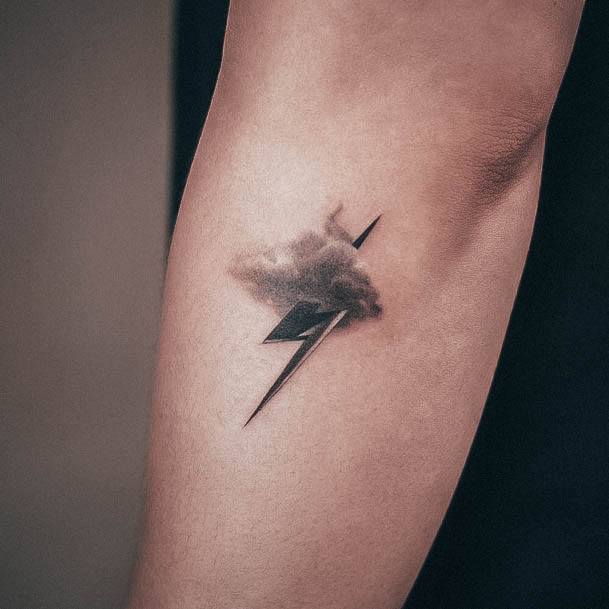 Stellar Body Art Tattoo For Girls Lightning Bolt