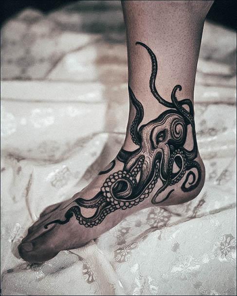 Stellar Body Art Tattoo For Girls Octopus