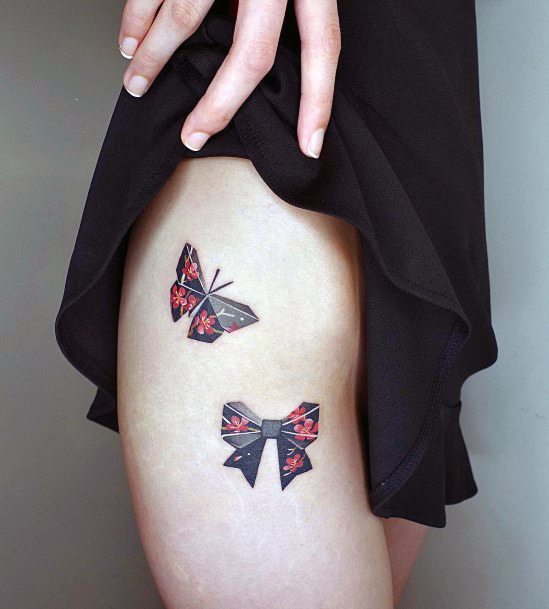 Stellar Body Art Tattoo For Girls Origami