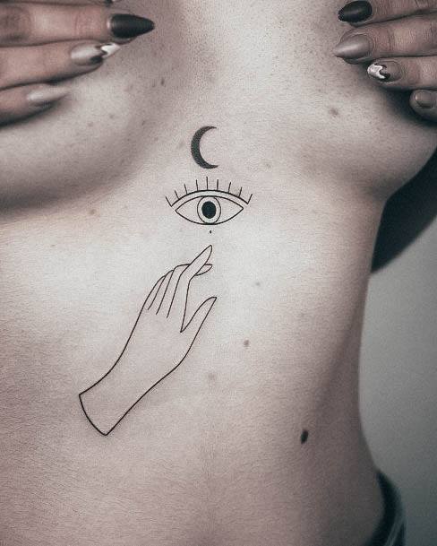 Stellar Body Art Tattoo For Girls Outline