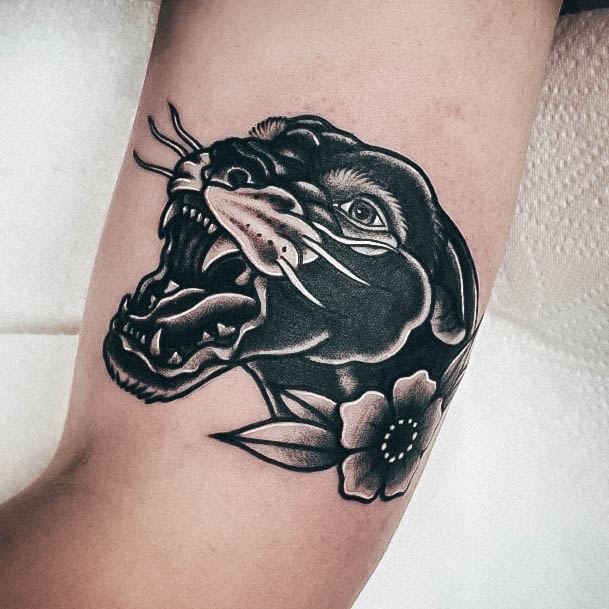 Stellar Body Art Tattoo For Girls Panther