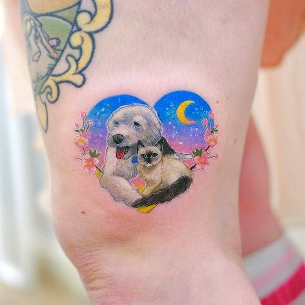 Stellar Body Art Tattoo For Girls Pet