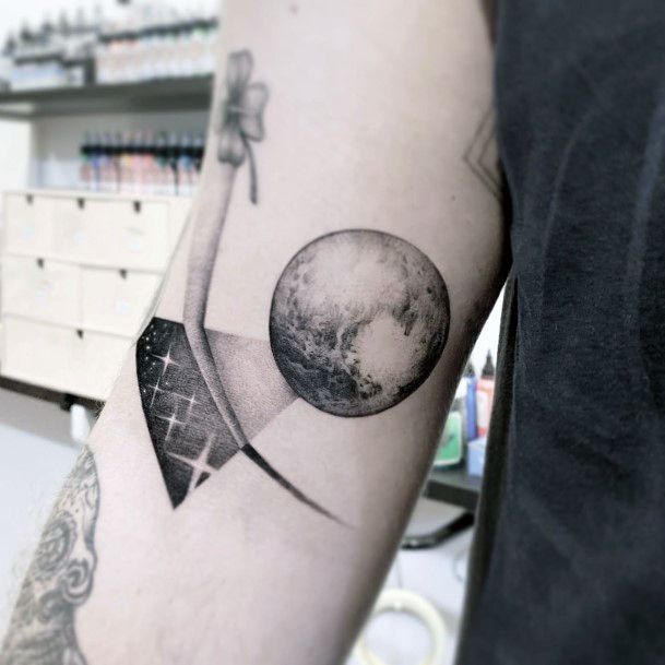 Stellar Body Art Tattoo For Girls Pluto