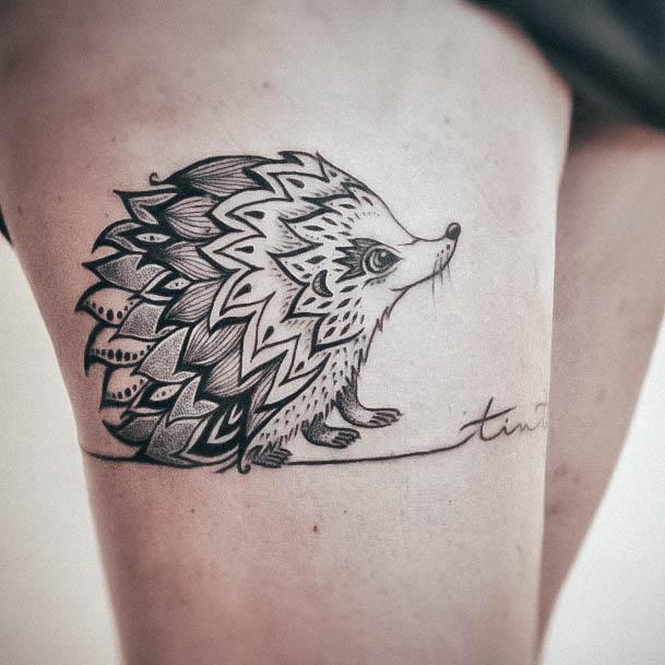 Stellar Body Art Tattoo For Girls Porcupine