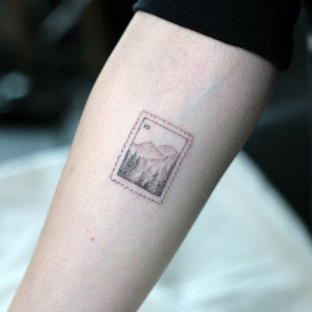 Stellar Body Art Tattoo For Girls Postage Stamp