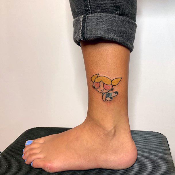 Stellar Body Art Tattoo For Girls Powerpuff Girls Bubbles