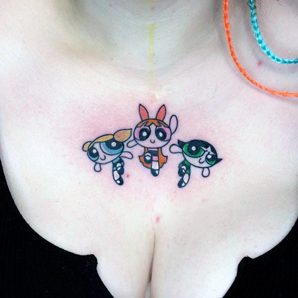 Stellar Body Art Tattoo For Girls Powerpuff Girls