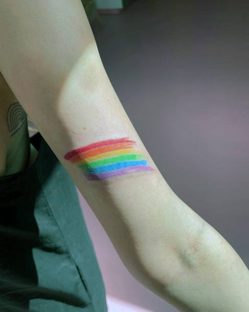 Stellar Body Art Tattoo For Girls Rainbow
