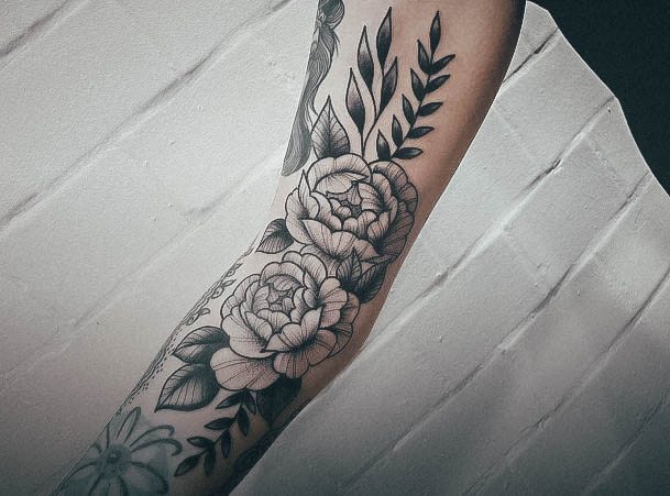 Stellar Body Art Tattoo For Girls Rose Forearm