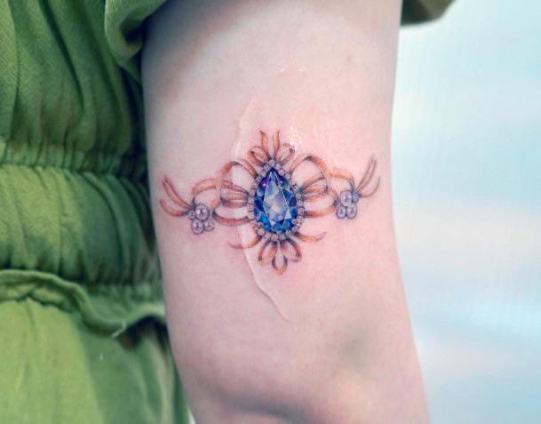 Stellar Body Art Tattoo For Girls Sapphire