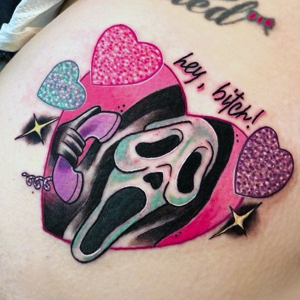 Stellar Body Art Tattoo For Girls Scream