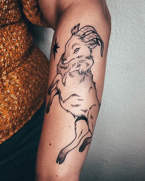 Stellar Body Art Tattoo For Girls Sheep