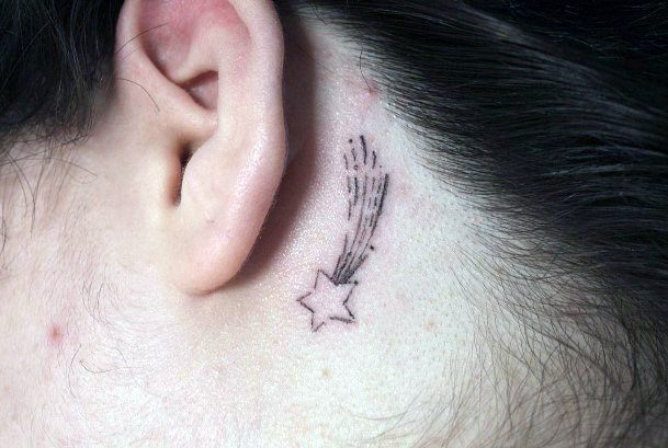 Stellar Body Art Tattoo For Girls Shooting Star