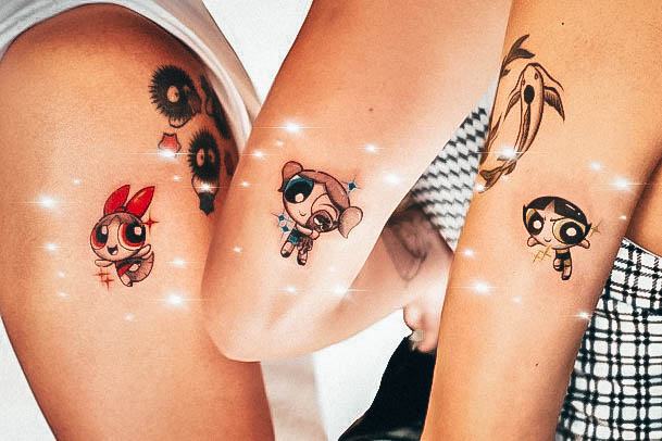 Stellar Body Art Tattoo For Girls Sibling