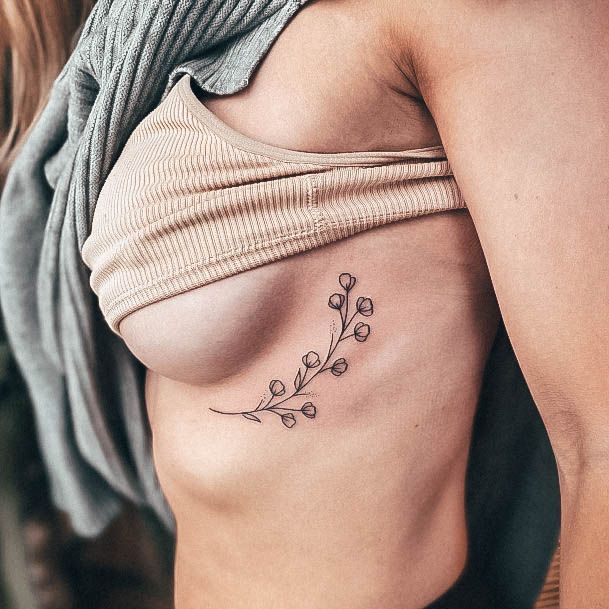 Stellar Body Art Tattoo For Girls Side Boob