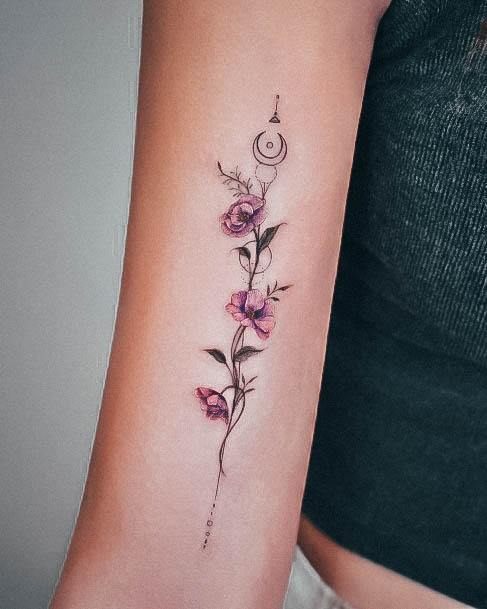 Stellar Body Art Tattoo For Girls Small Arm