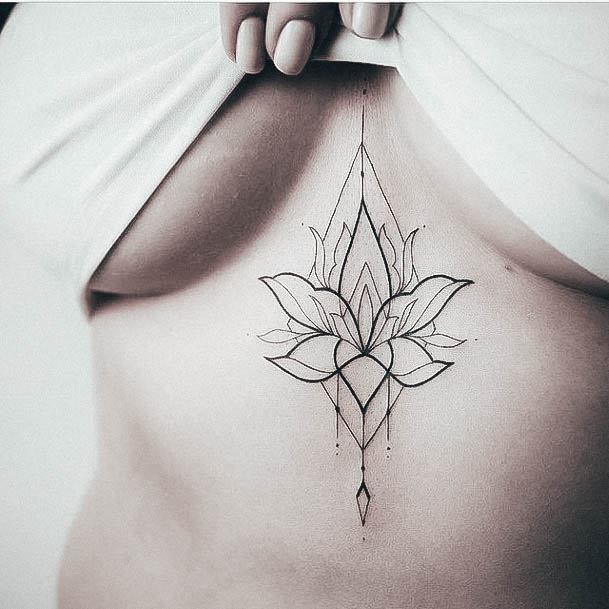 Stellar Body Art Tattoo For Girls Small Chest