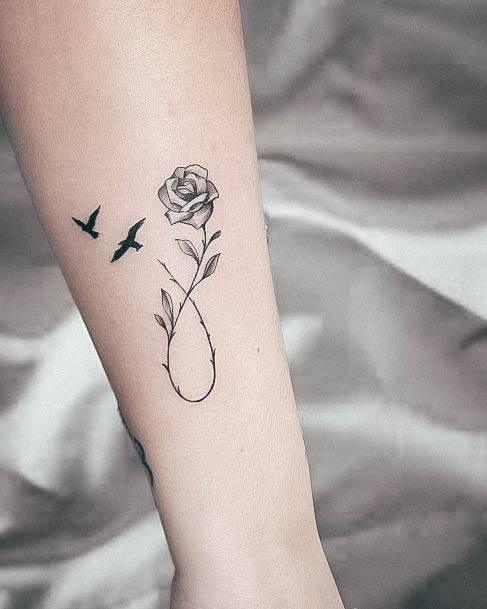 Stellar Body Art Tattoo For Girls Small Rose