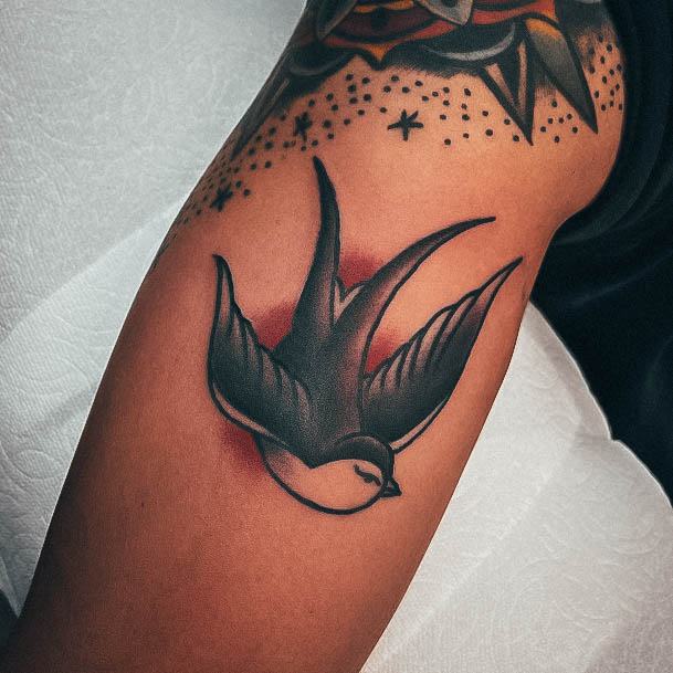 Stellar Body Art Tattoo For Girls Small Sparrow