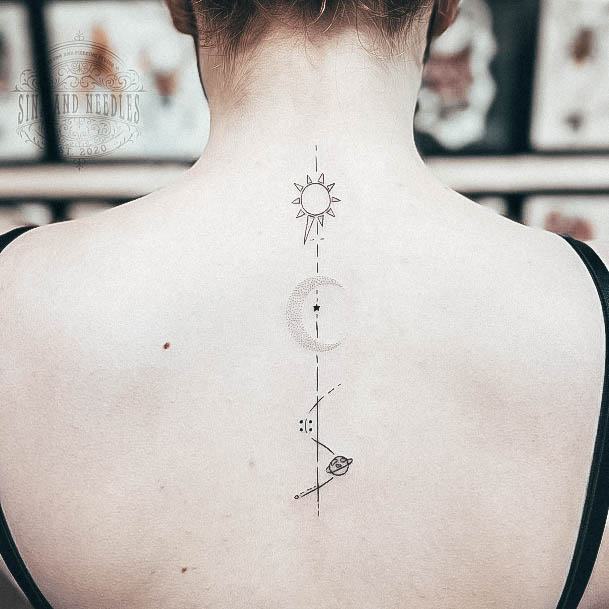 Stellar Body Art Tattoo For Girls Solar