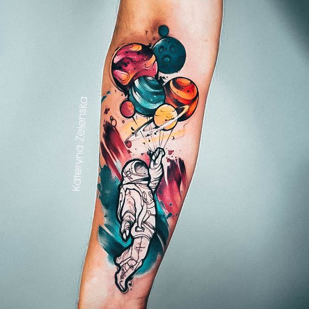 Stellar Body Art Tattoo For Girls Space