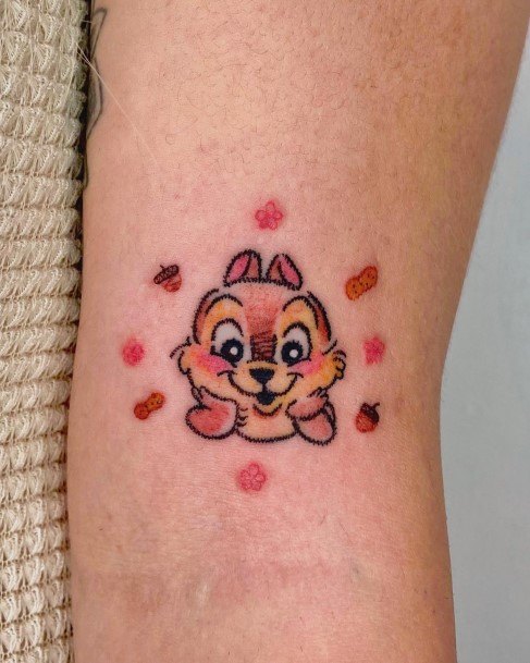 Stellar Body Art Tattoo For Girls Squirrel