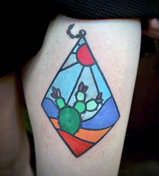 Stellar Body Art Tattoo For Girls Stained Glass