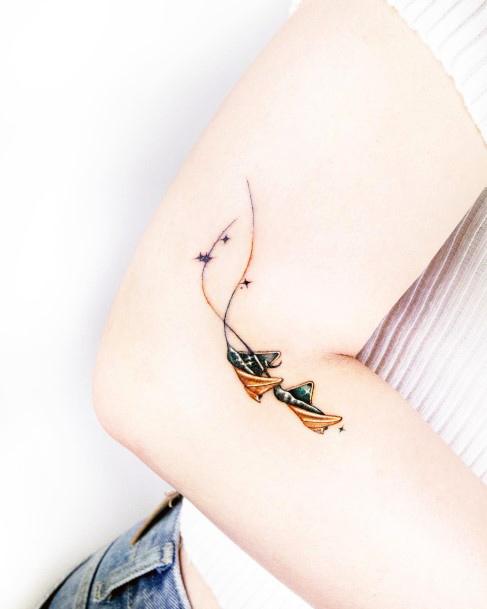 Stellar Body Art Tattoo For Girls Stingray