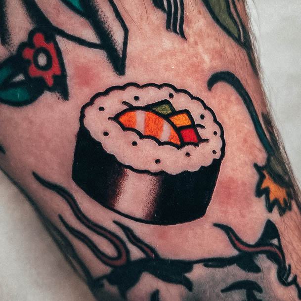 Stellar Body Art Tattoo For Girls Sushi