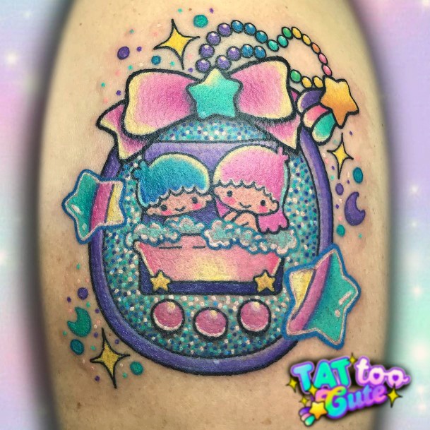 Stellar Body Art Tattoo For Girls Tamagotchi