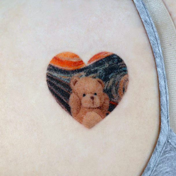 Stellar Body Art Tattoo For Girls Teddy Bear
