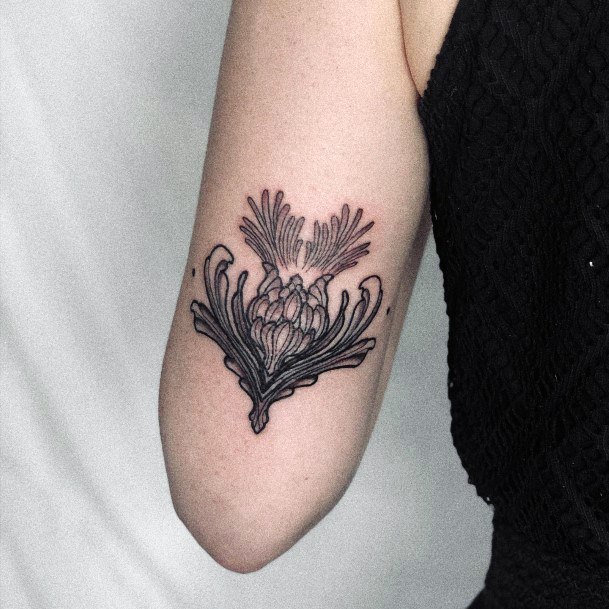 Stellar Body Art Tattoo For Girls Thistle