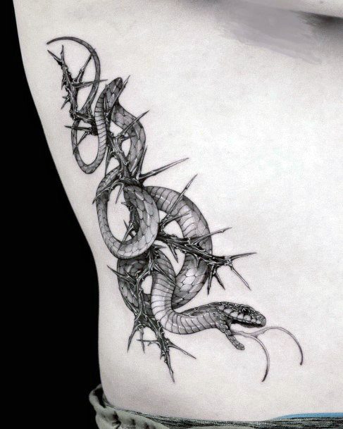 Stellar Body Art Tattoo For Girls Thorns