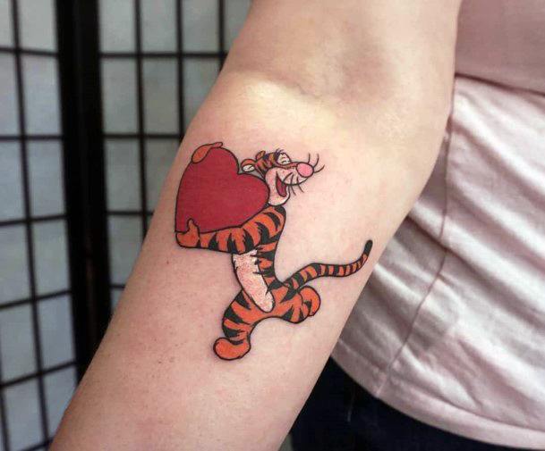 Stellar Body Art Tattoo For Girls Tigger