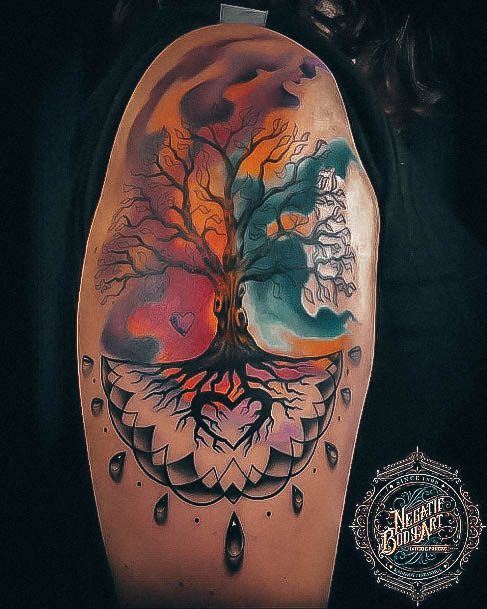 Stellar Body Art Tattoo For Girls Tree Of Life