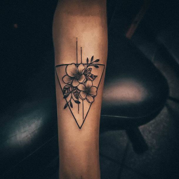 Stellar Body Art Tattoo For Girls Triangle