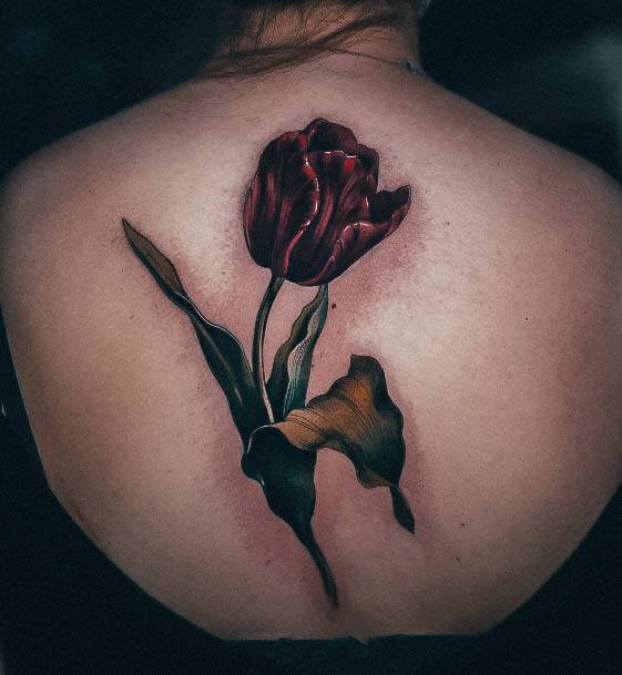 Stellar Body Art Tattoo For Girls Tulip