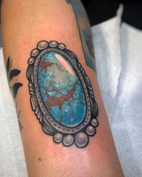 Stellar Body Art Tattoo For Girls Turquoise