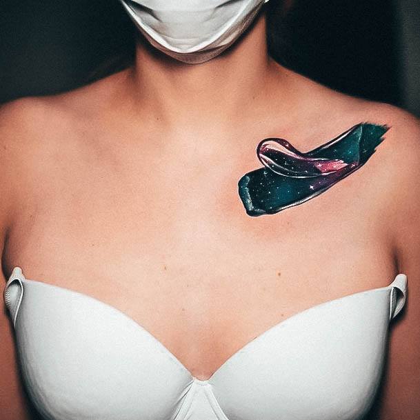 Stellar Body Art Tattoo For Girls Unique