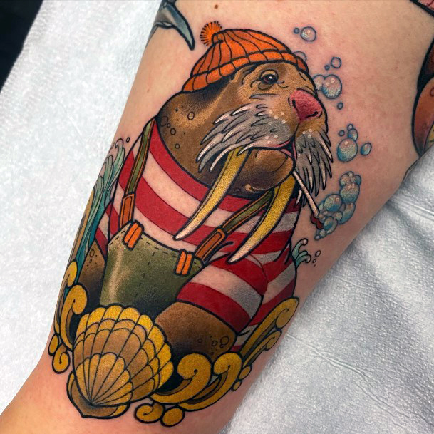 Stellar Body Art Tattoo For Girls Walrus