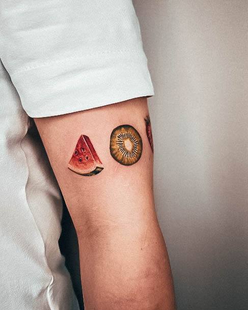 Stellar Body Art Tattoo For Girls Watermelon