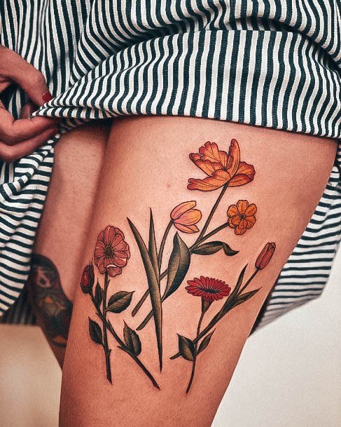 Stellar Body Art Tattoo For Girls Wildflower