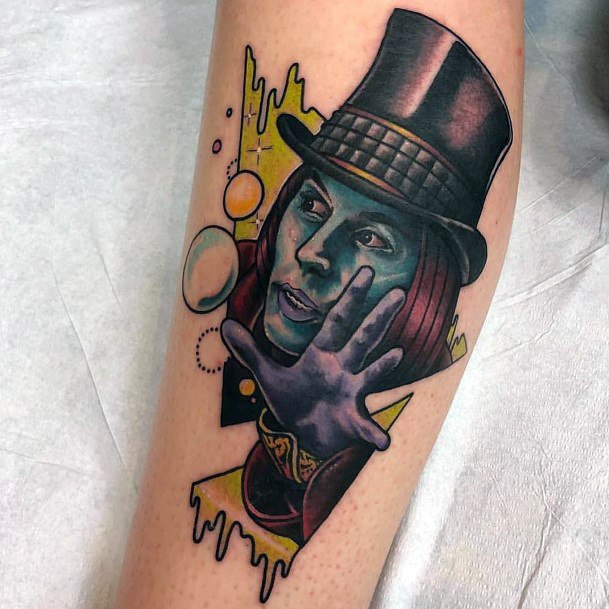 Stellar Body Art Tattoo For Girls Willy Wonka