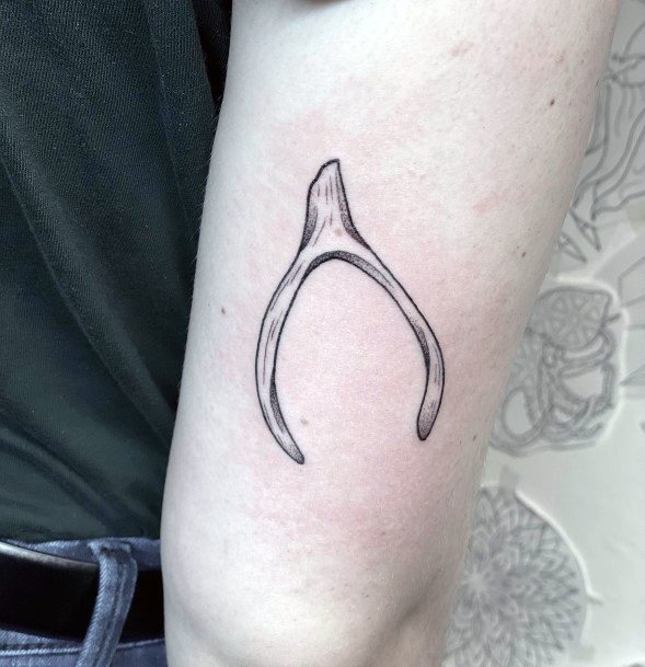 Stellar Body Art Tattoo For Girls Wishbone