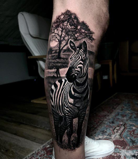 Stellar Body Art Tattoo For Girls Zebra