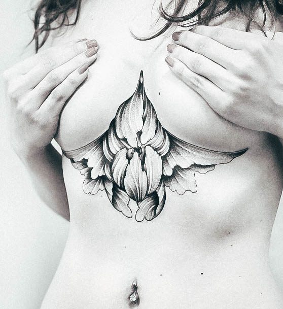 Sternum Womens Tattoo Designs