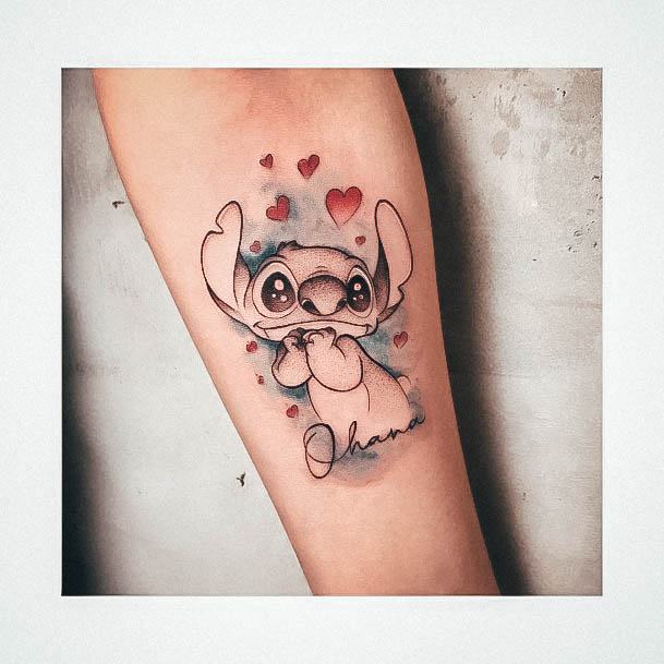Top 100 Best Stitch Tattoos For Women- Disney Design Ideas