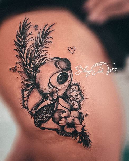 Stitch Tattoo For Ladies